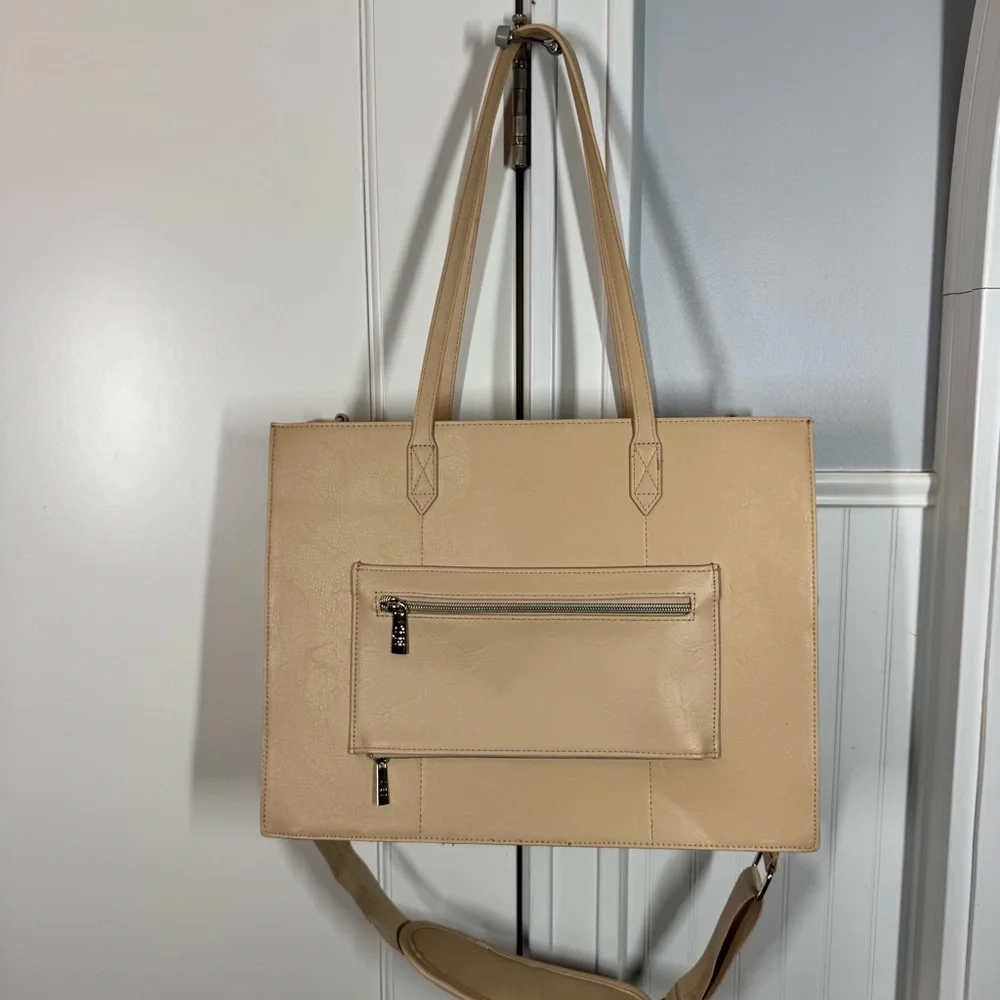 BEIS The Mini Work Tote Beige‎ travel commute office school nwt